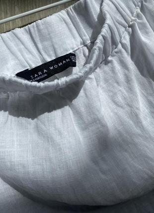 Блуза/блузка/блуза на плече/белая блуза/леная блуза/блуза из льна6 фото