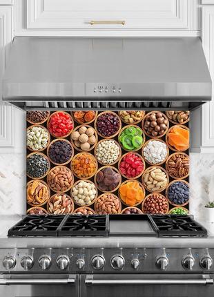 Cкляна панель для кухні "симетрія смаків" 60х40см