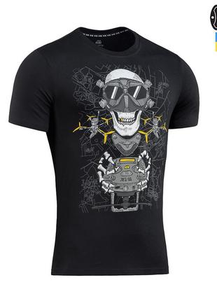M-tac футболка черная drohnenführer, мужская футболка с рисунком, военная летняя футболка, армейская футболка3 фото