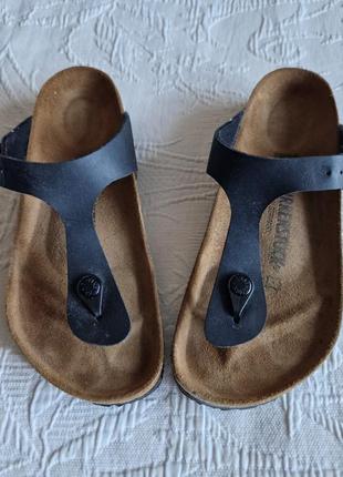 Birkenstock gizeh женские комфортные ортопедические тапочки шлепанцы