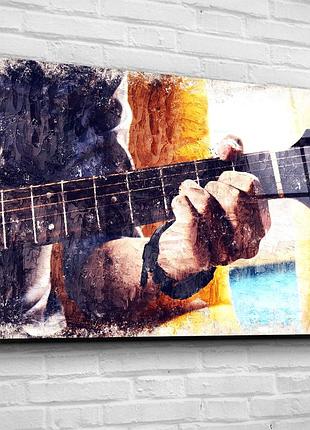 Картина на стекле "игра на гитаре"