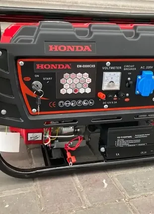 Honda 5.5 квт генератор бензиновий em-5500cxs с электростартером