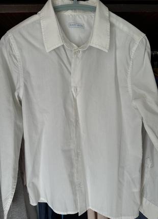 Белая рубашка h&amp;m 7-8 лет