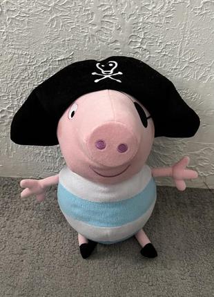 Игрушка мягкая свинка джорж пират