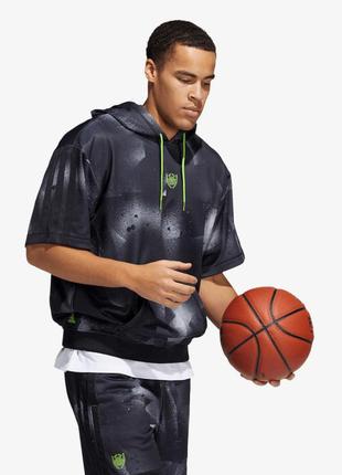 Чоловіча толстовка худі з коротким рукавом adidas donovan mitchell shooter hb5427