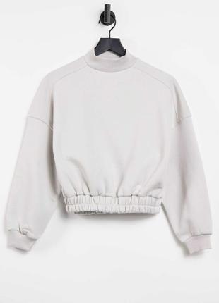 Теплое молочное худи на флисе pull & bear