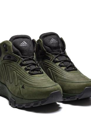 Мужские зимние ботинки adidas originals ozelia green