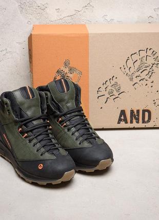Мужские зимние кожаные ботинки merrell green