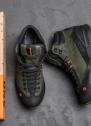 Мужские зимние кожаные ботинки merrell green