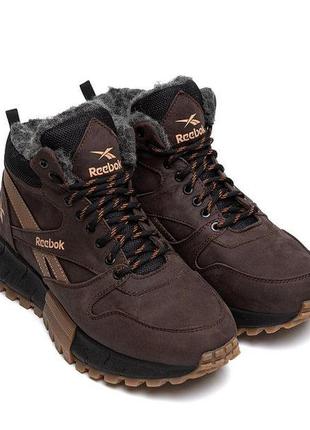 Мужские кожаные зимние ботинки reebok