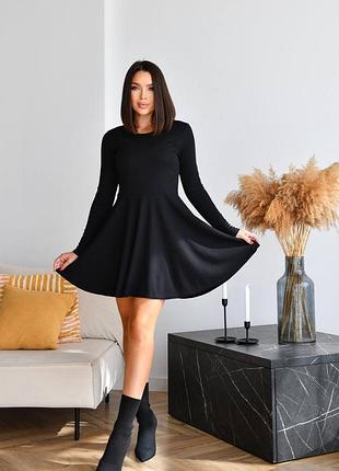 «дзвіночок» сукня підкреслює легкість та стиль🌷🌷🌷 тканина рубчик. кольори:,чорний,малина. розміри