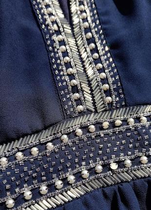 Чарівне темно-синє плаття з прикрасою tfnc london7 фото