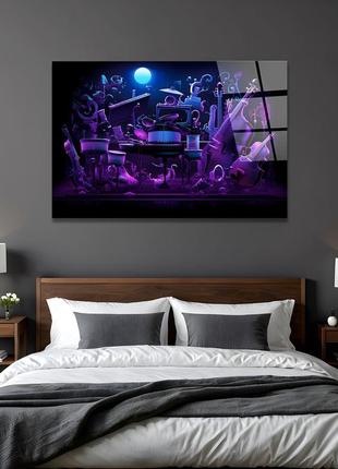 Картина на склі "нічна симфонія" 60х40 (57.1)