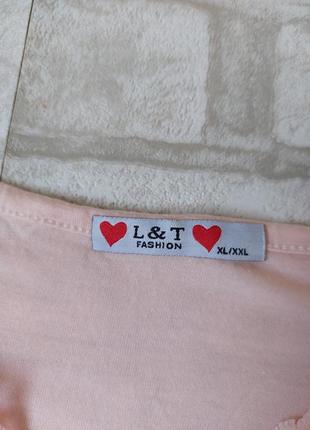 Блузка женская нежно розовая пудра с гипюром l&t9 фото