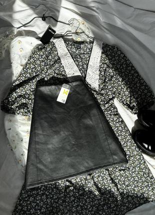 Кожаная мини юбка primark