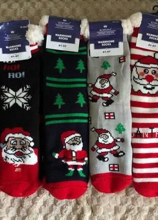 Носки мужские на меху новогодние единый размер 41-47 состав фото 5
