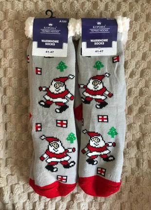 Носки мужские на меху новогодние единый размер 41-47 состав фото 5