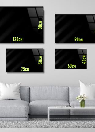 Картина на стекле "сияющая змея в темноте"