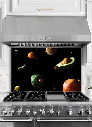 Cкляна панель для кухні "всесвіт фруктів" 60х40см