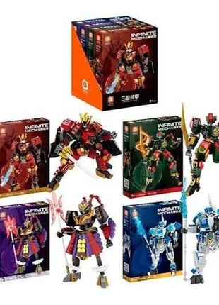 Конструктор fc 1529-1532 “робот”, наліпки, в коробці