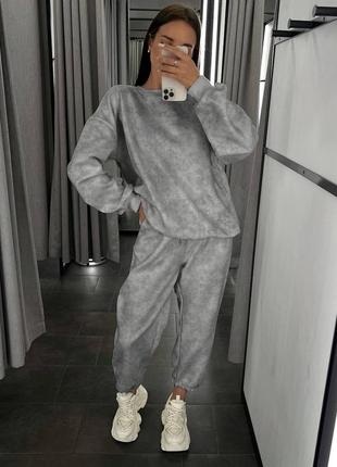 Жіночий спортивний костюм oversize (принт варьонка)