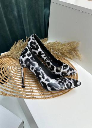Женские туфли лодочки из натуральной кожи леопард4 фото