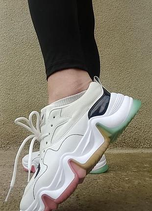 0009 кроссовки искусственная кожа, лакированная искусственная кожа и текстиль