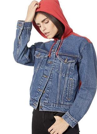 Джинсовый пиджак levi's с капюшоном