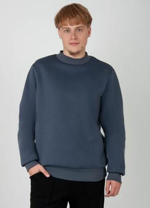 5 цветов 🌈теплый свитшот на флисе мужской, утепленный флисом джемпер для мужчин, тёплый свитшот на флисе, реглан зимний