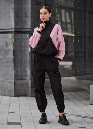 Жіночий костюм staff retro black & pink oversize