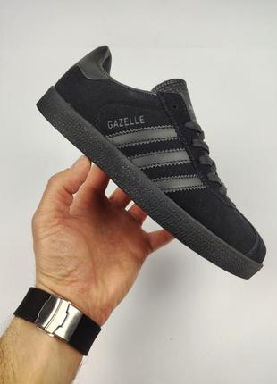 Кросівки adidas gazelle all black8 фото
