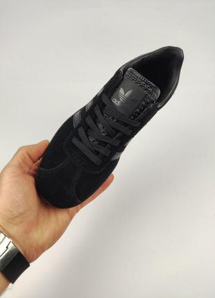 Кроссовки adidas gazelle all black7 фото