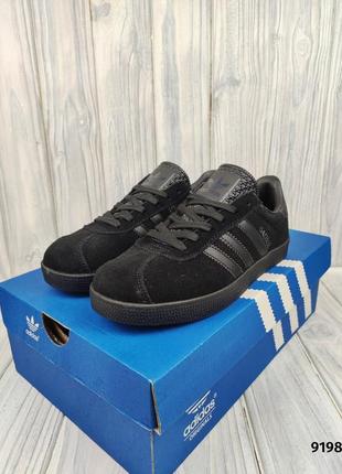 Кроссовки adidas gazelle all black6 фото