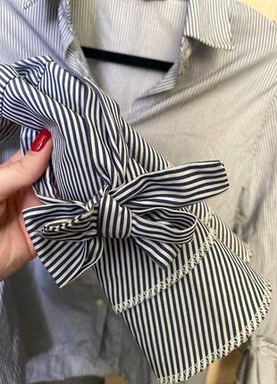 Сорочка в синьо-білу смужку3 фото
