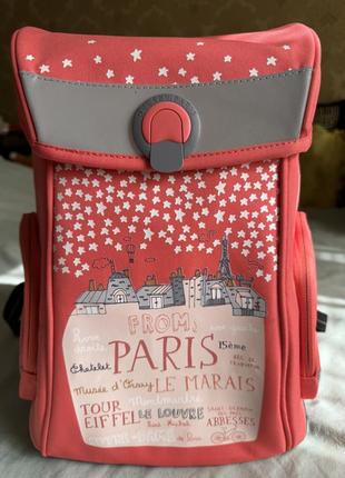 Продам школьный рюкзак фирмы delsey, новый, красивого кораллового цвета paris