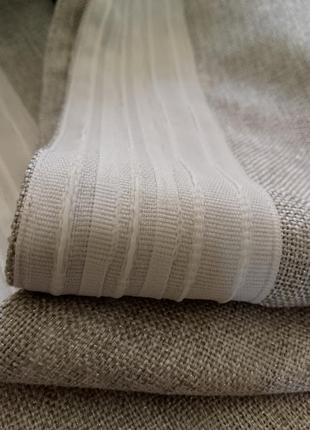 Штори з квітами мішковина з блискучою ниткою+ бархат/ велюр з принтом готовий комплект...