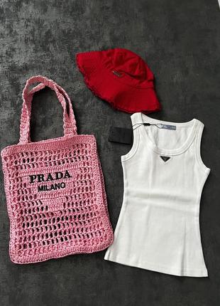 Сумка,авоська плетеная prada