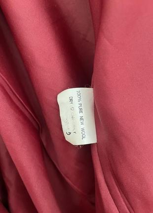 Трендовый шерстяной бордовый пиджак в гусиную лапку2 фото