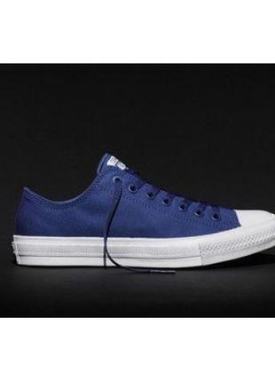 Мужские синие низкие кеды converse chuck taylor 2 all star - cs013