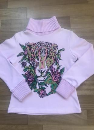 Трикотажна водолазка colabear на дівчинку