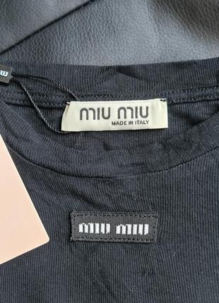 Лонгслив miu miu черный