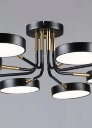 Люстра потолочная светодиодная sirius b n6341/8 bk+cop