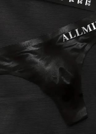 Чоловічі труси-стринги дихаючі чорні