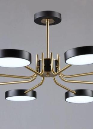 Люстра светодиодная в стиле лофт sirius b n6371/8 bk+cop