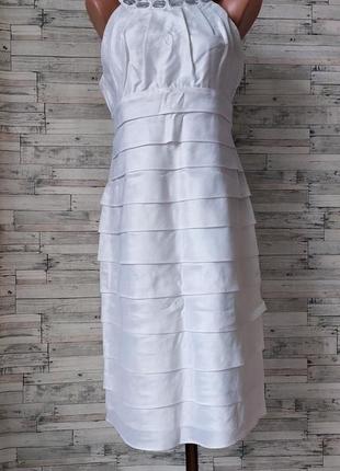 Нарядное женское платье белое с камнями london times