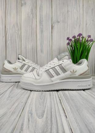Кроссовки adidas forum white gray8 фото