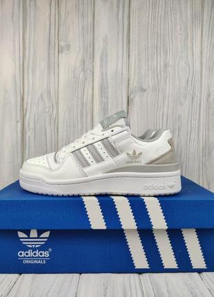 Кросівки adidas forum white gray1 фото