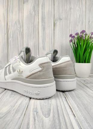 Кросівки adidas forum white gray6 фото