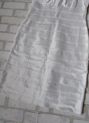 Нарядное женское платье белое с камнями london times8 фото