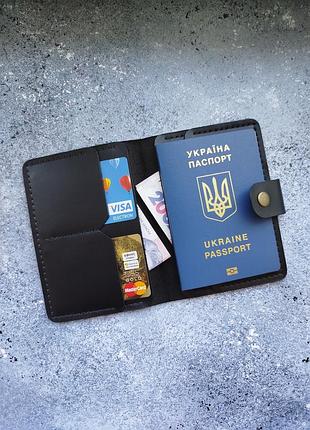 Шкіряний докхолдер холдер портмоне обкладинка для документів паспорт